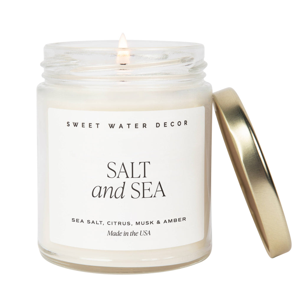 Sweet Water Decor - Salt and Sea 9 oz Soy Candle - Home Decor & Gifts