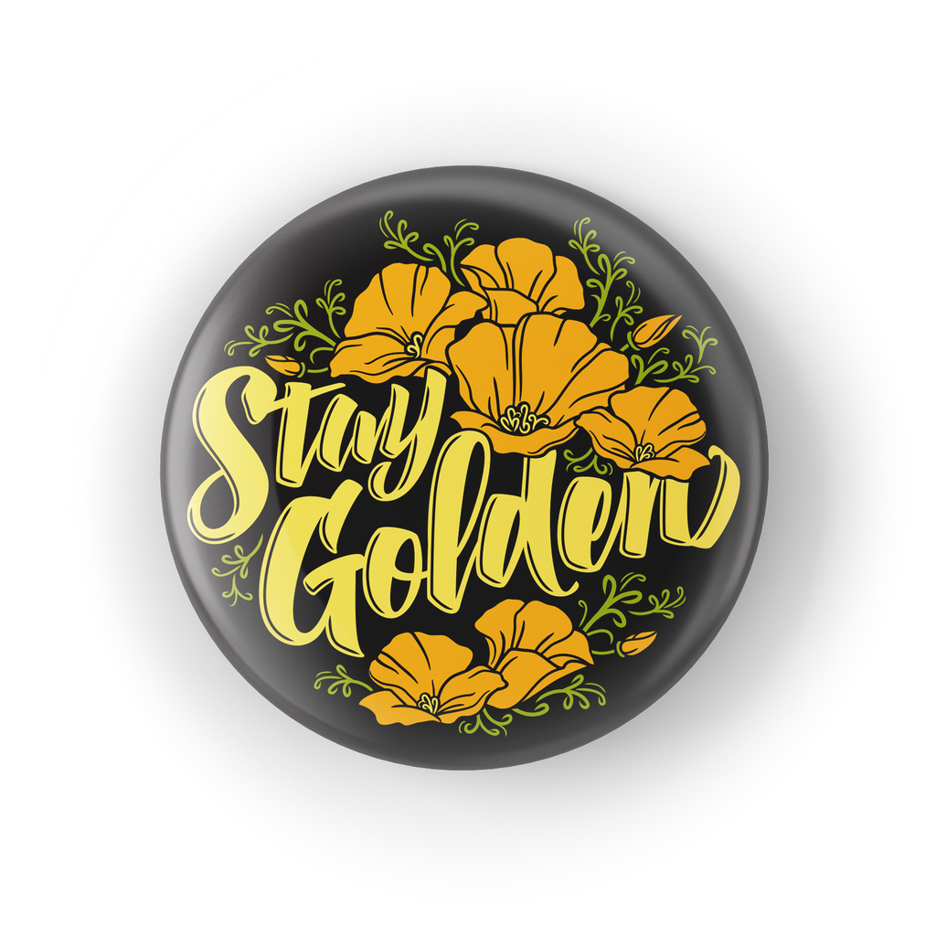 Poppy & Quail - Stay Golden Button