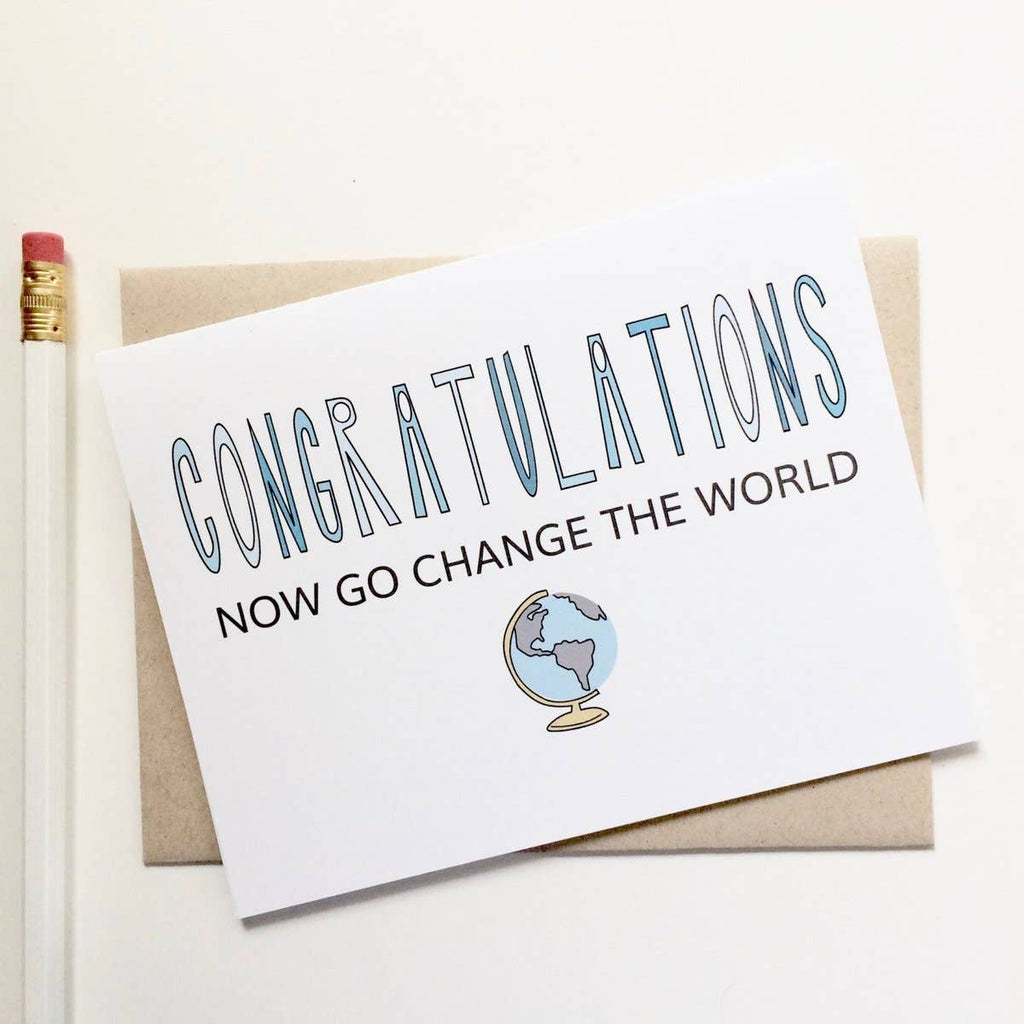 PAGEFIFTYFIVE - Go Change the World Graduation Card