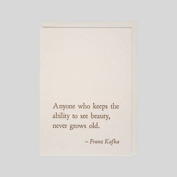 folio press & paperie - Franz Kafka - Beauty