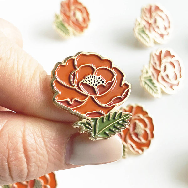 Paper Anchor Co. - Isabelle Poppy Lapel Pin