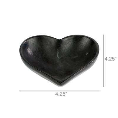 HomArt - Soapstone Heart Bowl - Sm - Black