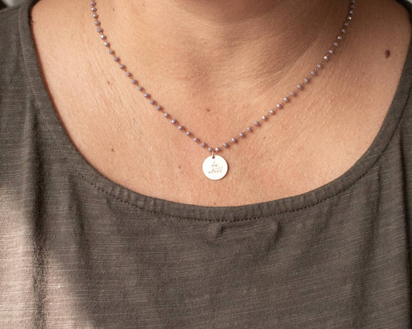 The Vintage Sparrow - Lilac Serenity Stone Necklace