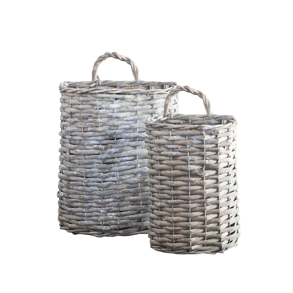 Col House Designs - 2/Set Gray Willow Oval Baskets