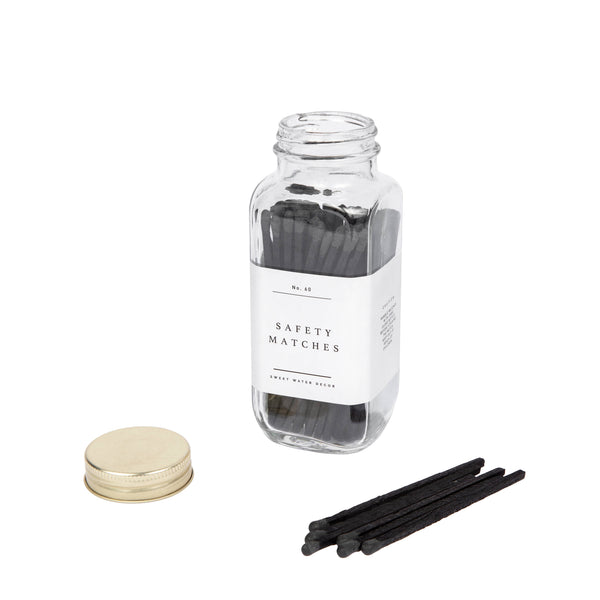 Sweet Water Decor - *NEW* Safety Matches, All Black - Fall Home Decor & Gifts