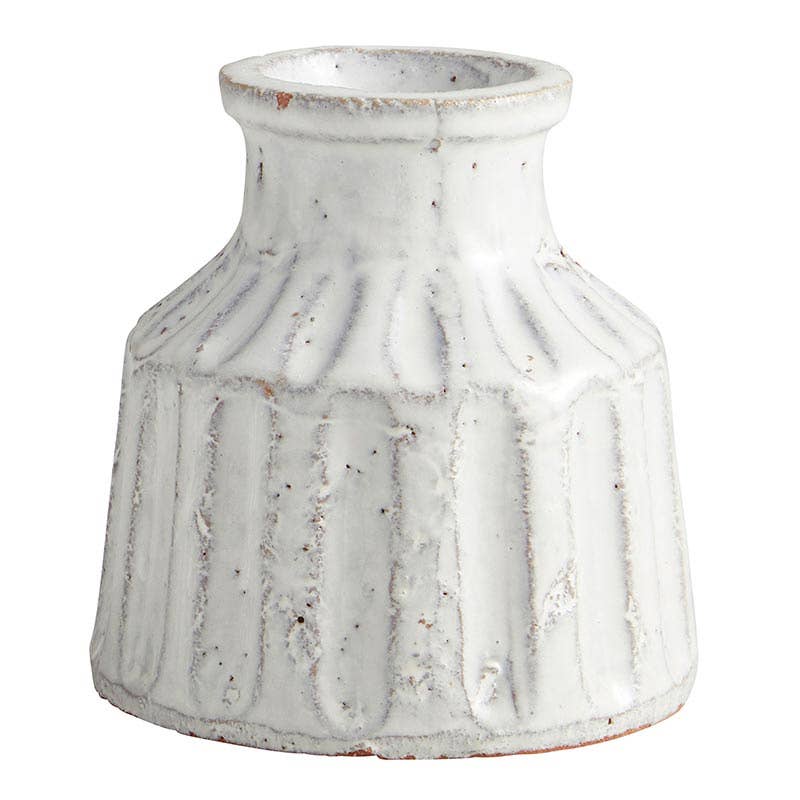 47th & Main (Creative Brands) - Short White Flower Pot