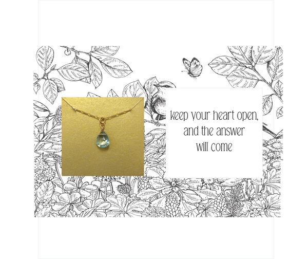 Ruthie and Olive | 3 meals donated for every necklace - Keep Your Heart Open - Gemstone Necklace