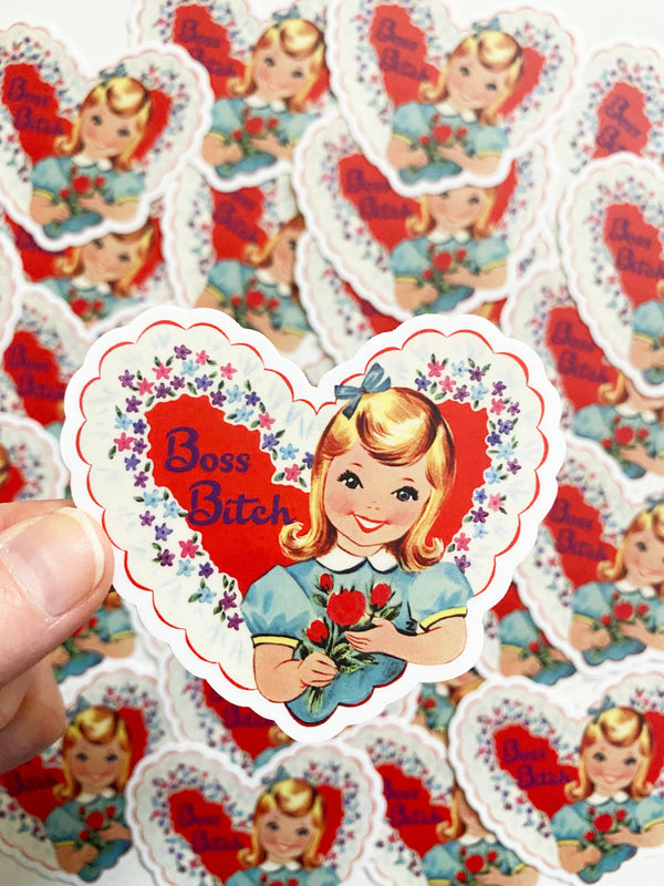 The Coin Laundry - Boss Bitch Sticker - Funny Girl Power Decal