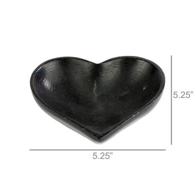 HomArt - Soapstone Heart Bowl - Lrg - Black