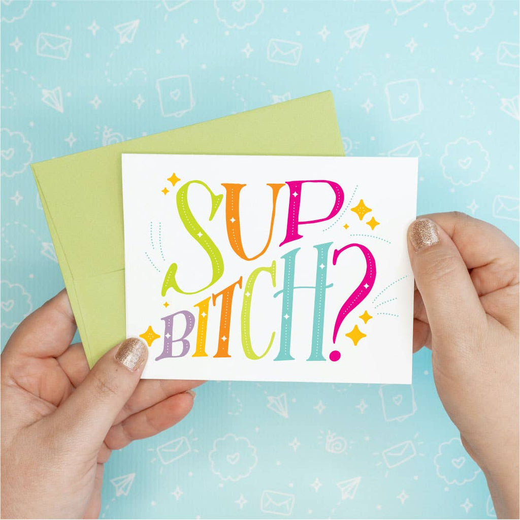 Colette Paperie - Sup Bitch Friendship Card - 6 single cards