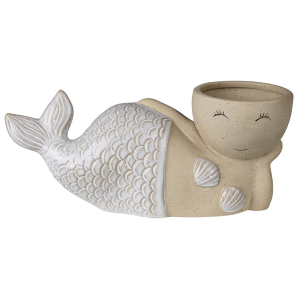 HomArt - Laying Mermaid Cachepot, Ceramic