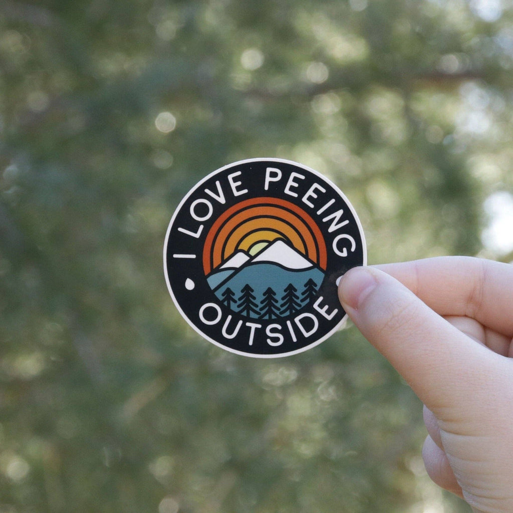 Squatchy - I Love Peeing Outside Sticker -  Backwoods Decal - Go to the bathroom in the woods, the right way.
