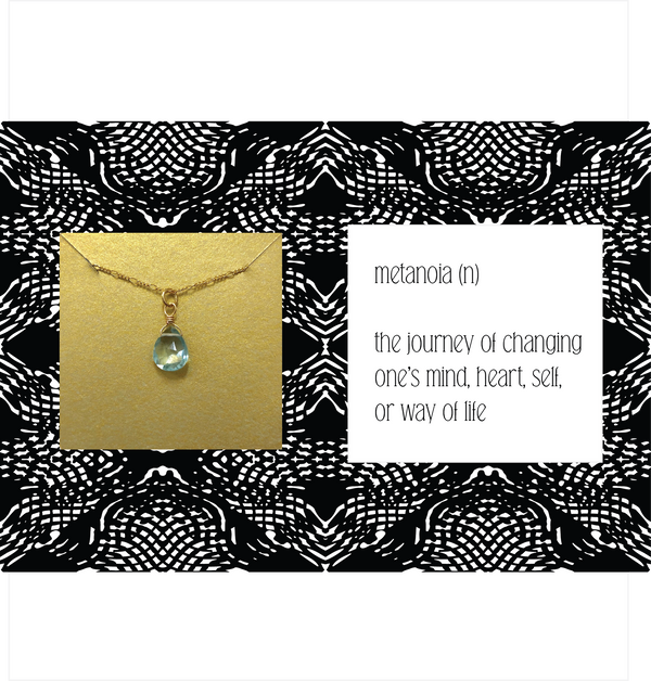 Ruthie and Olive | 3 meals donated for every necklace - Metanoia - Gemstone Necklace