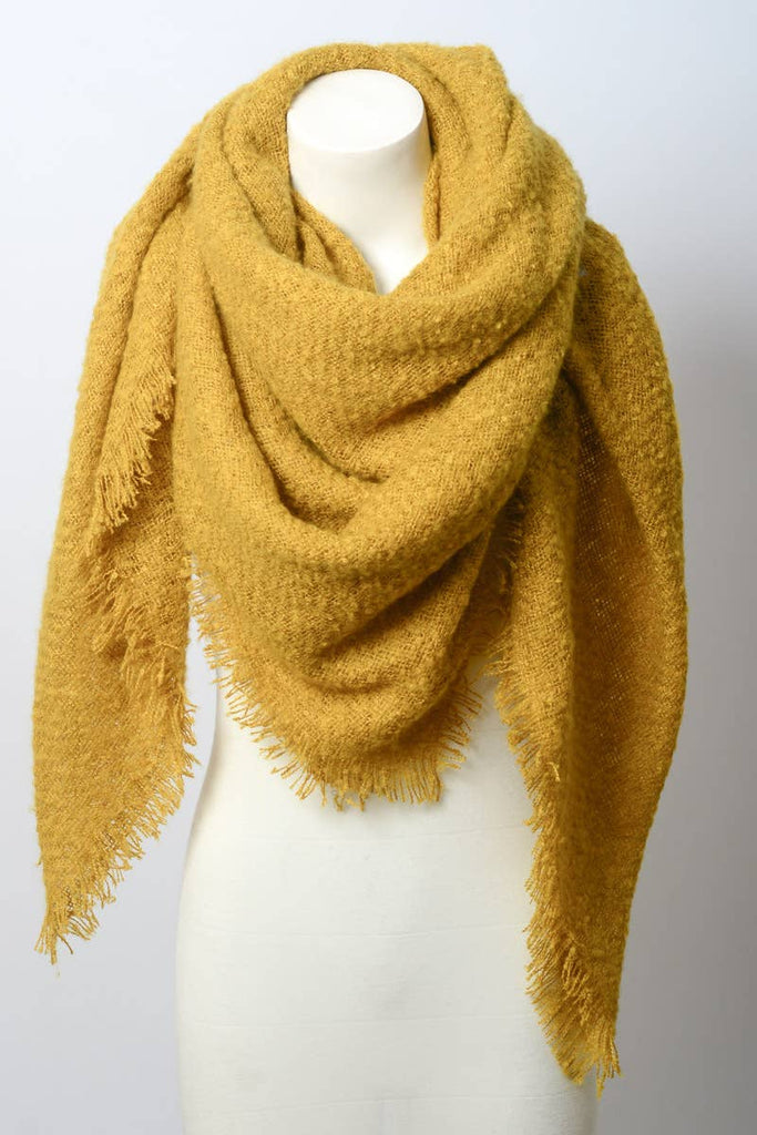 Leto Accessories - Solid Marl Woven Blanket Scarf