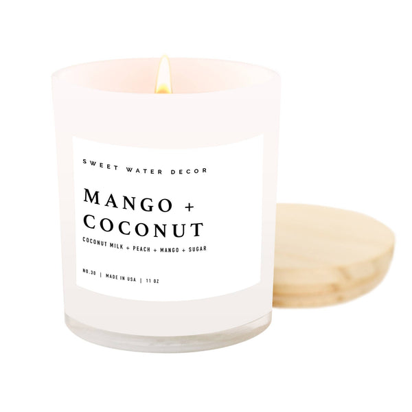 Sweet Water Decor - Mango and Coconut 11 oz Soy Candle - Decor & Gifts