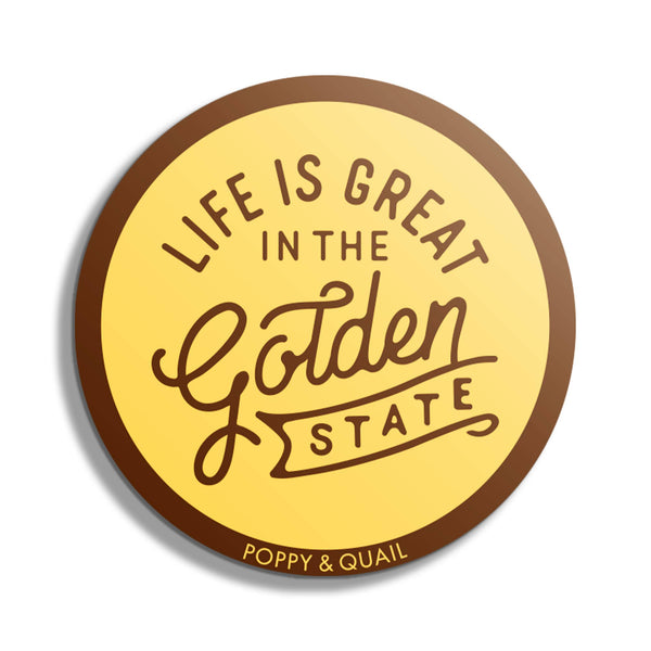 Poppy & Quail - Golden State Sticker