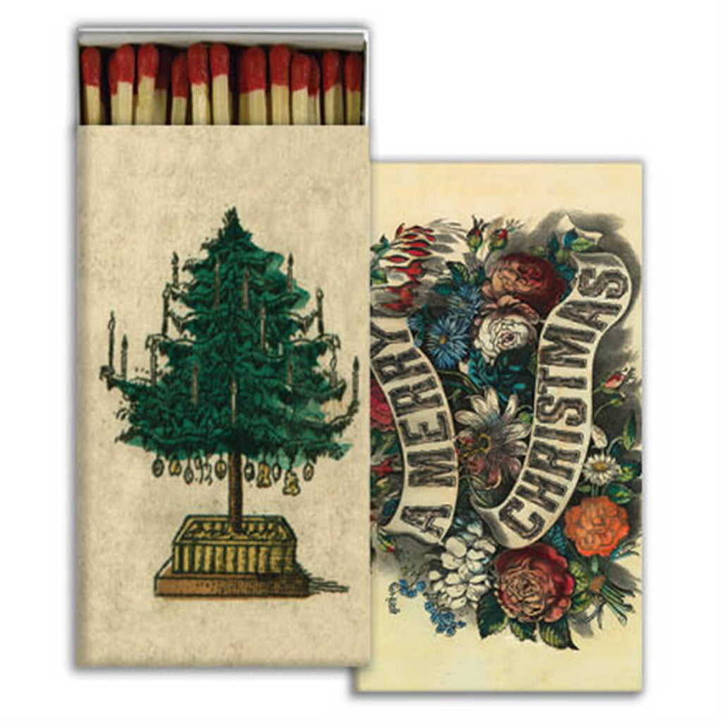 HomArt - Matches - Holiday Tree & A Merry Christmas - Green