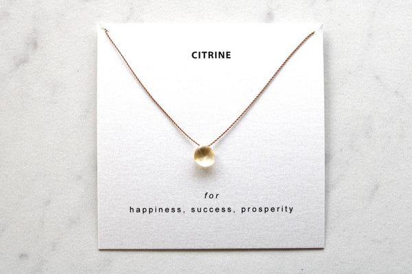 Soulsilk - Citrine Necklace Card