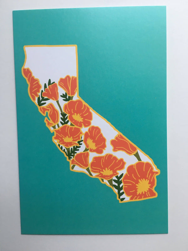 Lil Boat Boutique - California Poppy 4x6" Print - Postcard