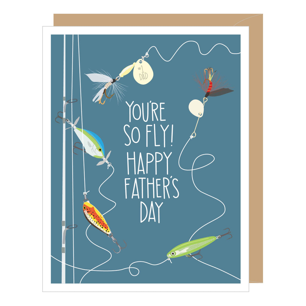Apartment 2 Cards - Fishing Lures Father's Day Card