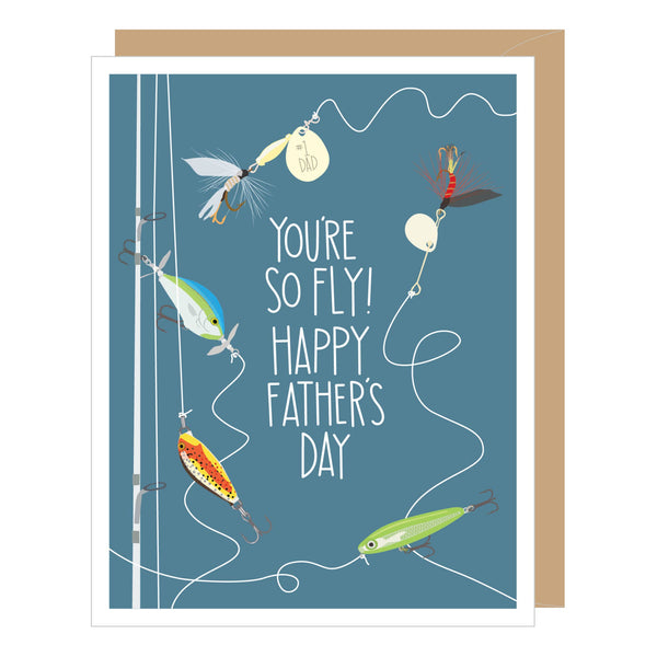 Apartment 2 Cards - Fishing Lures Father's Day Card