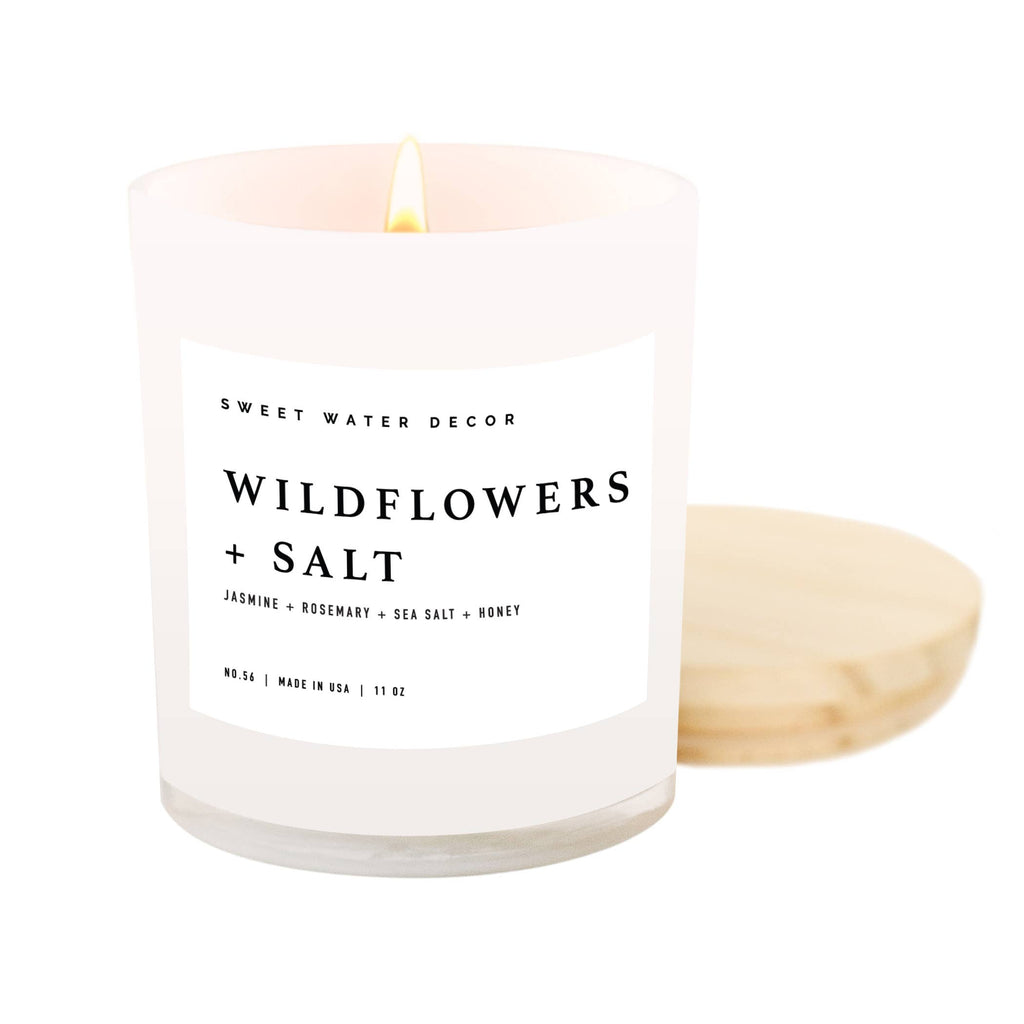 Sweet Water Decor - Wildflowers and Salt 11 oz Soy Candle - Home Decor & Gifts
