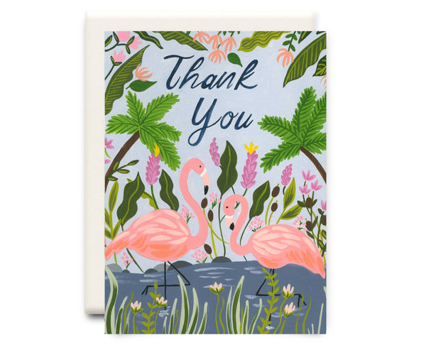 Inkwell Cards - Flamingo Thank You | Thank You Greeting Card