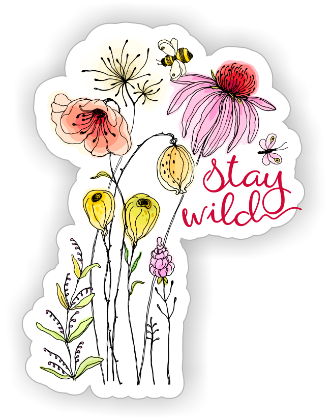 Mad River - Stay Wild Wildflower Sticker / Decal