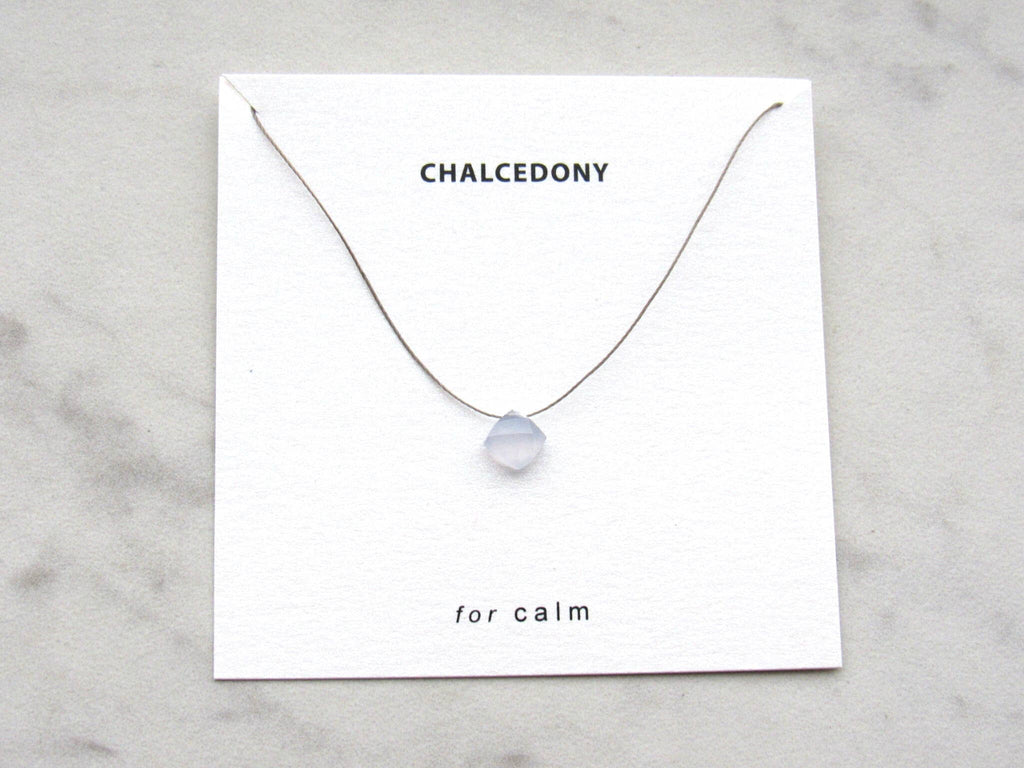 Soulsilk - Chalcedony Necklace Card - Calm