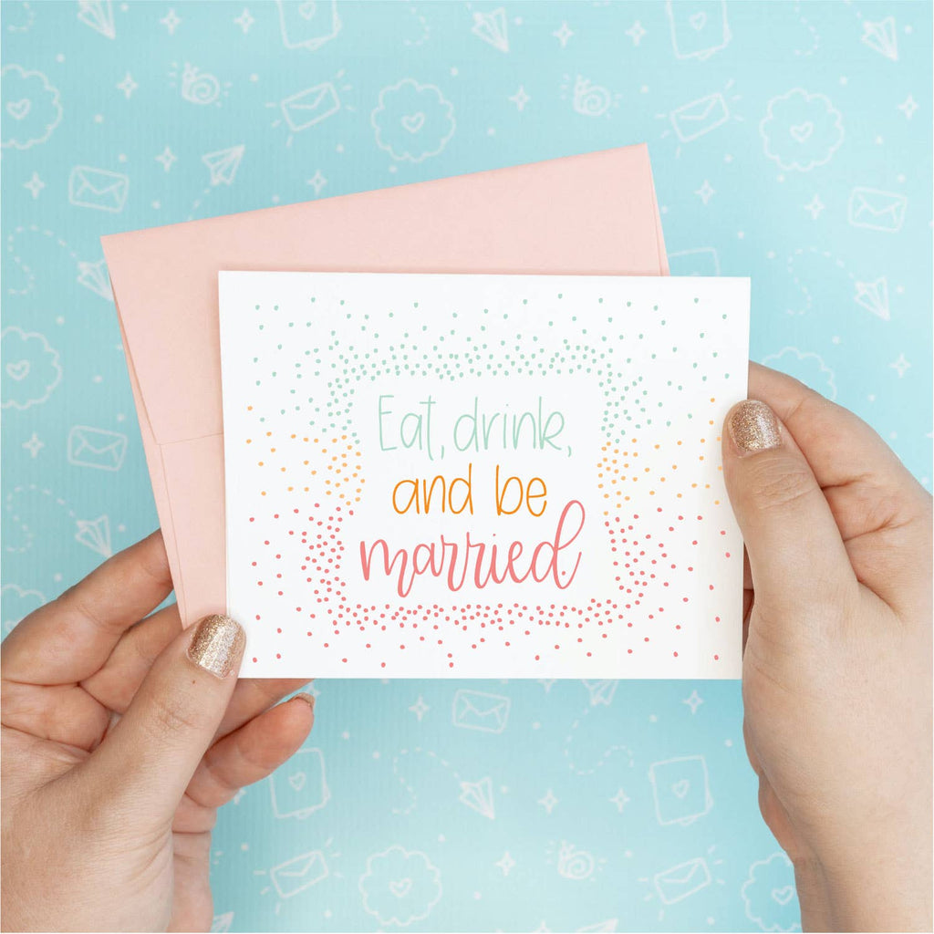 Colette Paperie - Eat, Drink & Be Married Card - 6 single cards