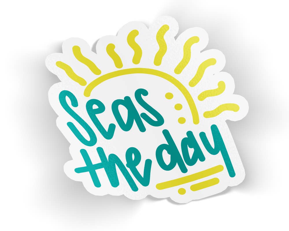 Quotable Life - Seas The Day Sticker