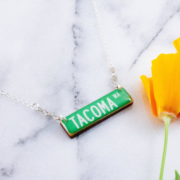 No Man's Land - Custom Hometown Street Sign Necklace