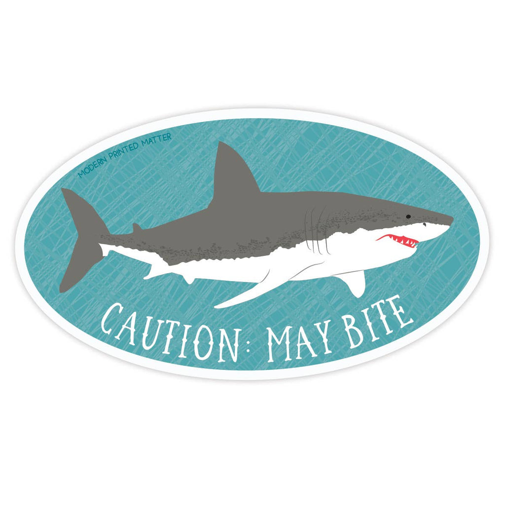 Modern Printed Matter - Caution May Bite Sticker