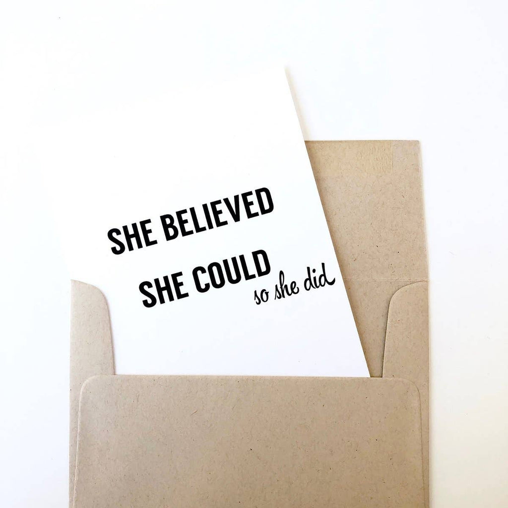 PAGEFIFTYFIVE - She Believed She Could So She Did Card