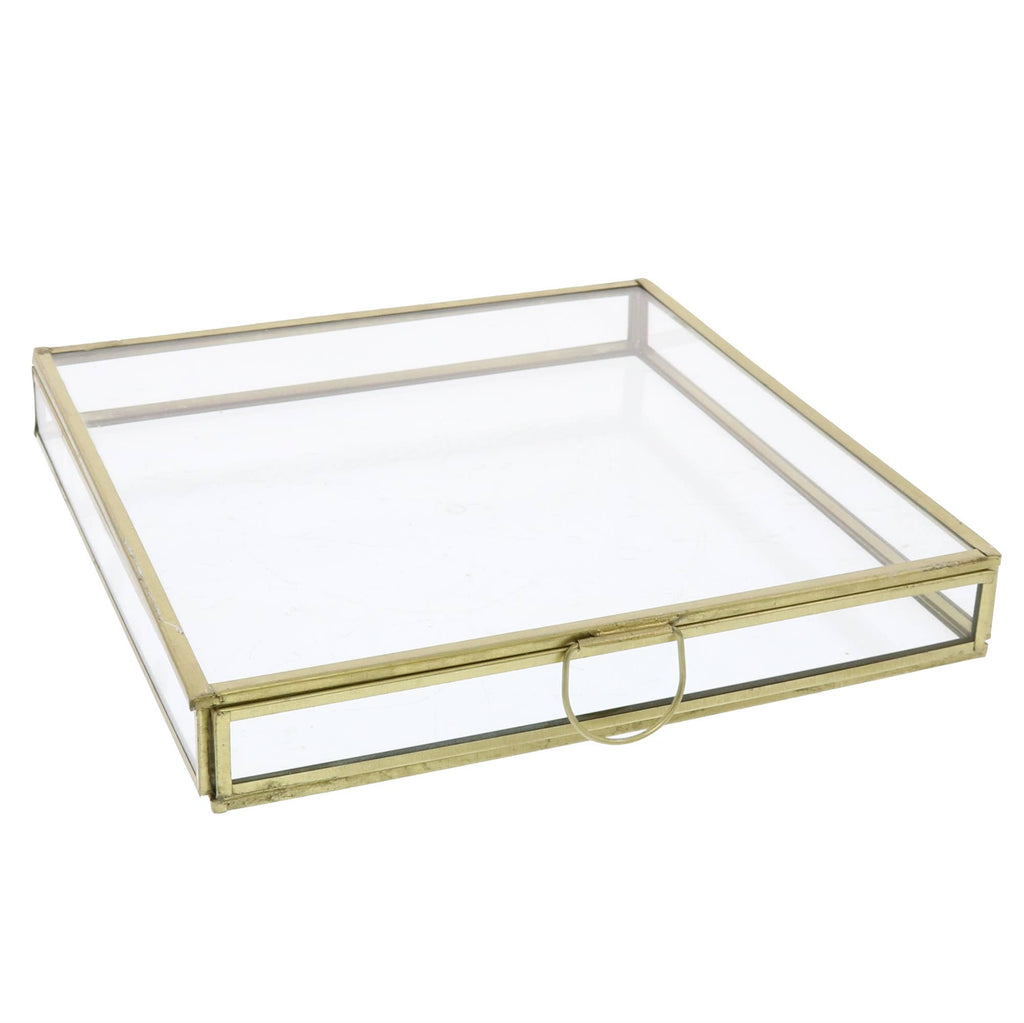 HomArt - Monroe Flat Square Box - Med - Brass