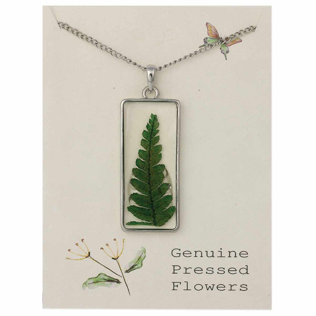 ZAD - Cottage Floral Dried Fern Necklace