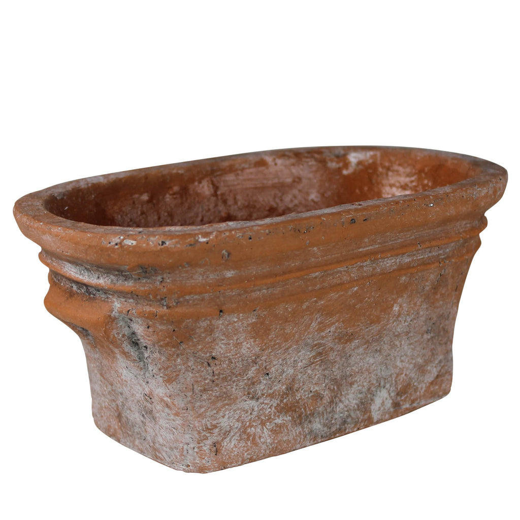 HomArt - Tresco Rustic Oval Pot, Cement