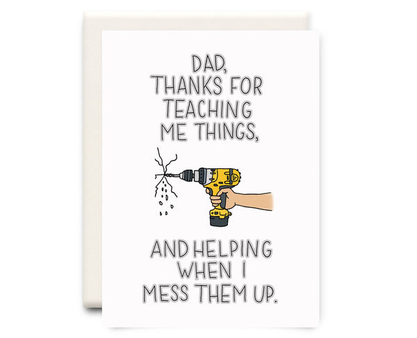 Inkwell Cards - Teaching Me Things | Father's Day Greeting Card