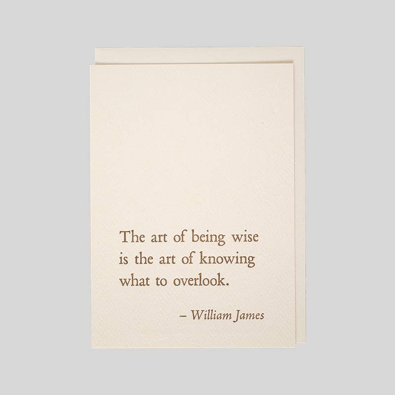 folio press & paperie - William James - Wise