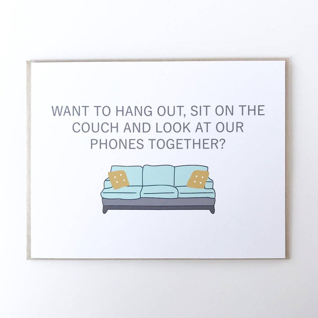 PAGEFIFTYFIVE - Sit on the Couch and look at our phones card