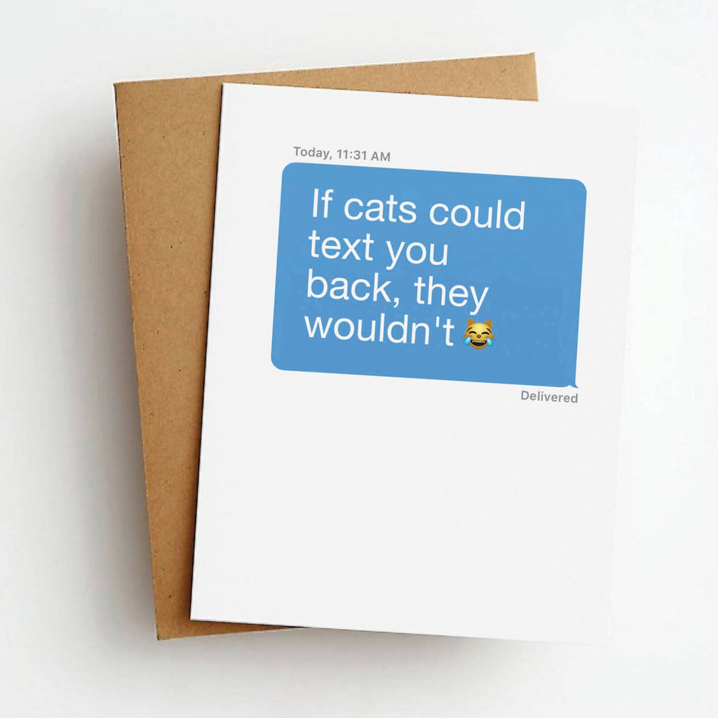 Skel & Co - Cat Text Funny Greeting Card