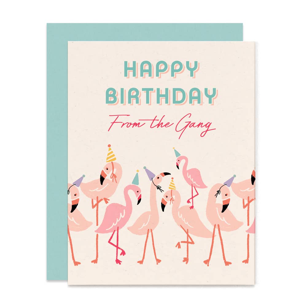 Paper Pony Co. - Flamingo Gang Birthday Card