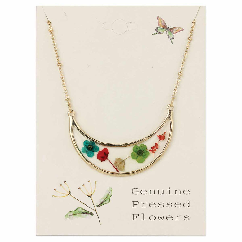 ZAD - RGB Bouquet Gold Dried Flower Necklace