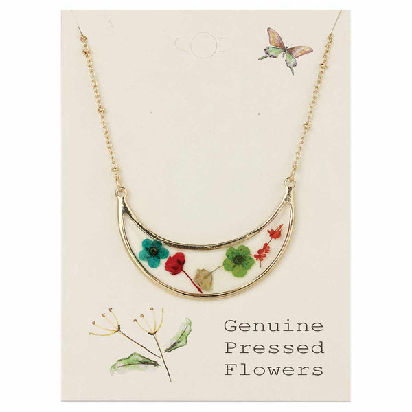 ZAD - RGB Bouquet Gold Dried Flower Necklace