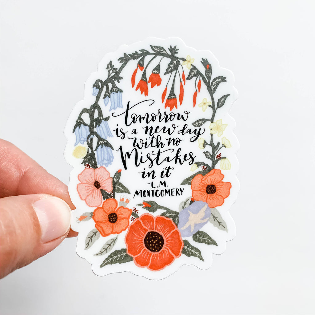 Wildflower Paper Company - New Day Anne Of Green Gables Floral Sticker Decal