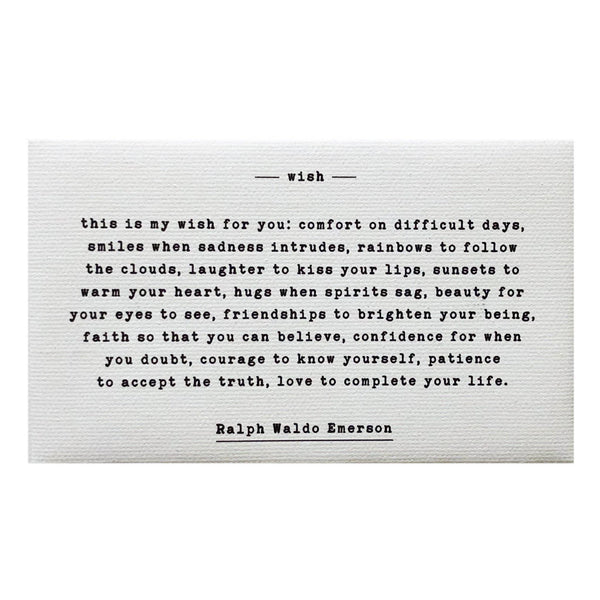 Petal Lane Home - Wish Emerson Quote, Canvas Magnet