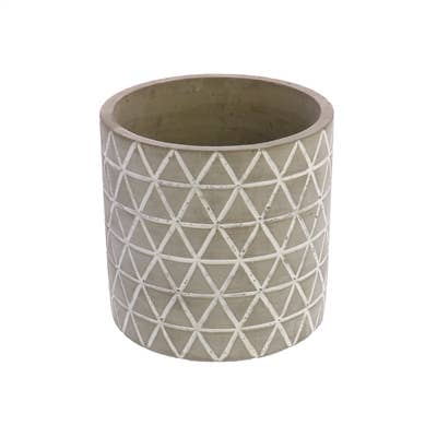 HomArt - Paso Diamond Cachepot, Cement - Sm