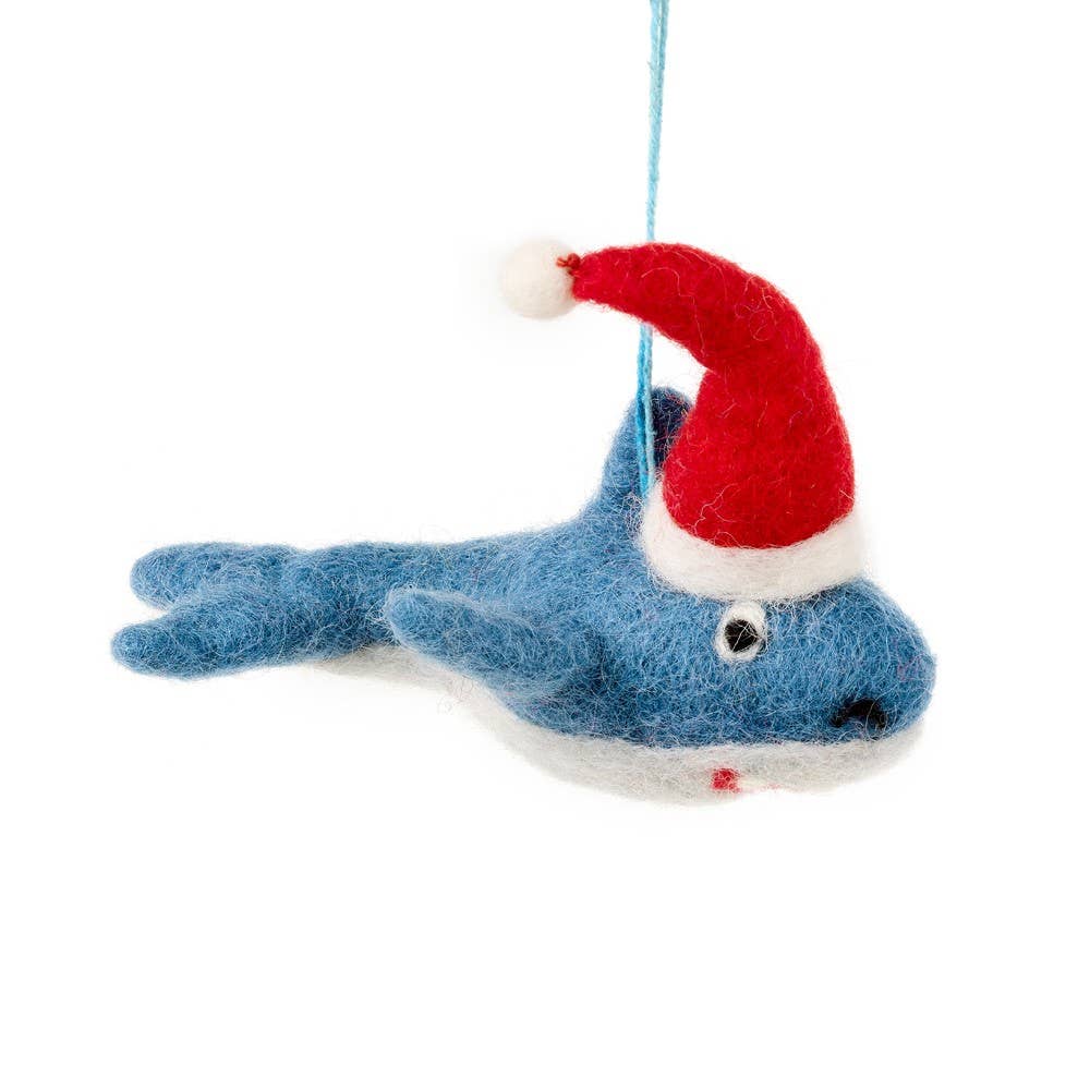 Handmade Felt Biodegradable Christmas Santa Jaws Hanging