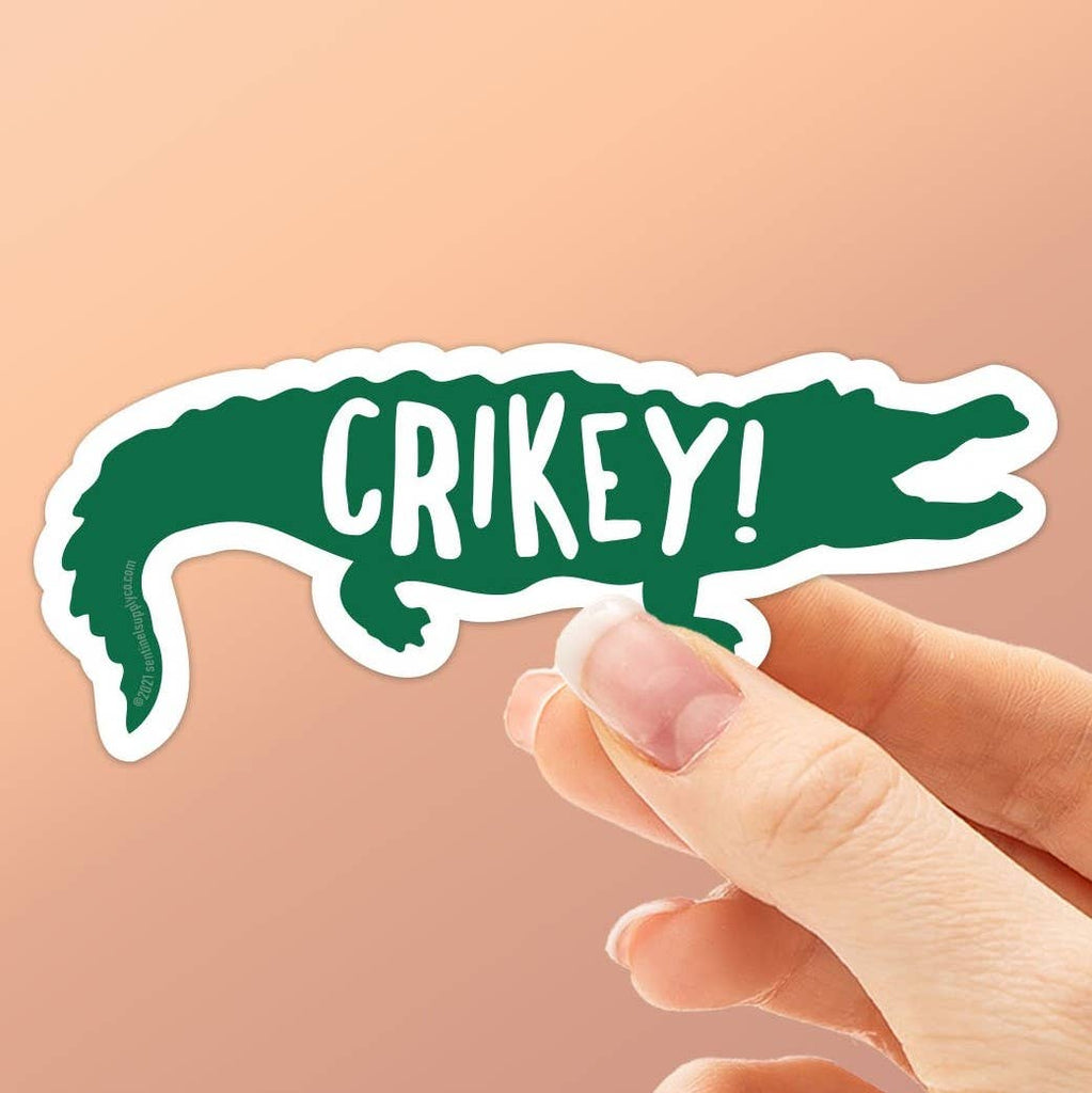 Sentinel Supply - Crikey! Crocodile Sticker - Cute Australia Reptile Decal