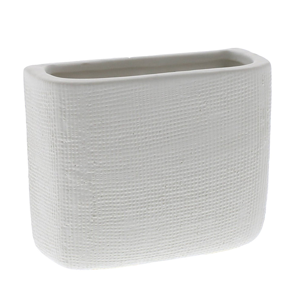 HomArt - Ceramic Wall Pocket, Rect - Sm - White